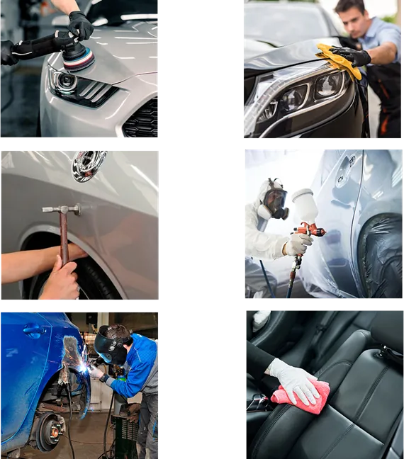 Serviços de funilaria, pintura e estética automotiva da B2F